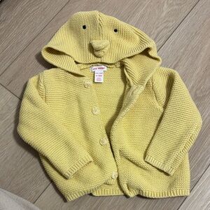 Joe Fresh Yellow Knit Hooded Sweater